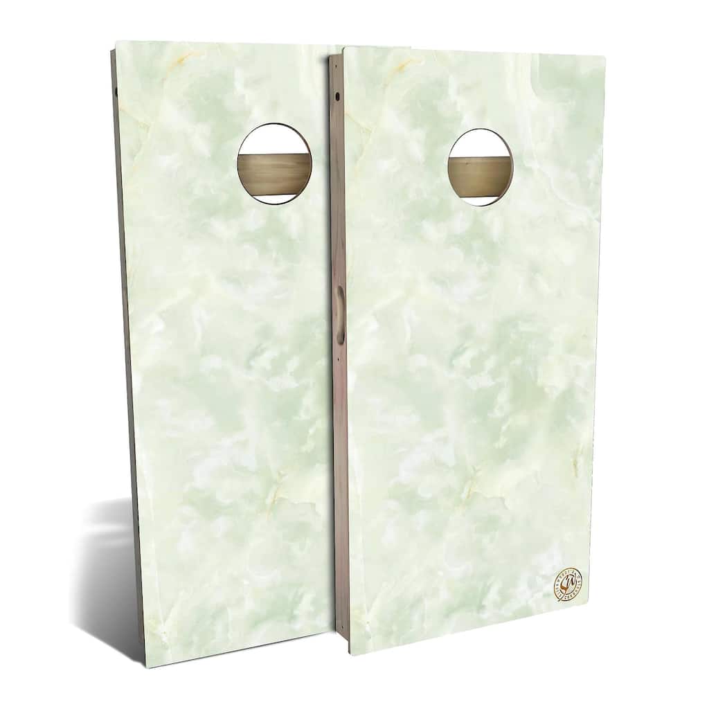 Green Marble Outdoor Cornhole Board Set