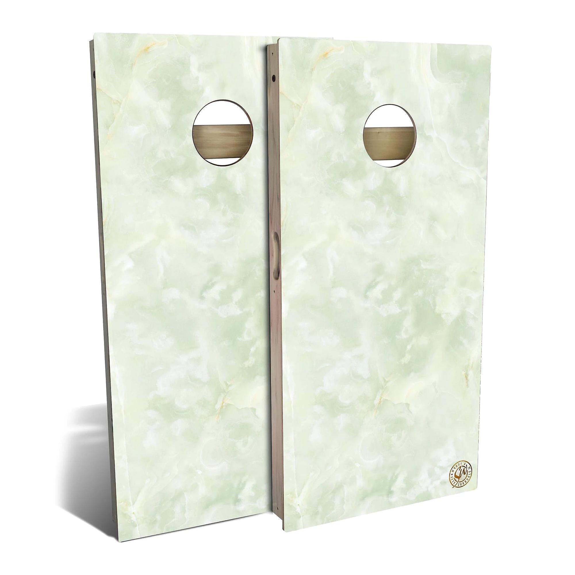 Green Marble Outdoor Cornhole Board Set