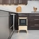 preview thumbnail 47 of 61, Kids Wooden Kitchen Step Stool with Safety Rails and Anti-Slip Mat, Kids Countertop Step Stools for Kids