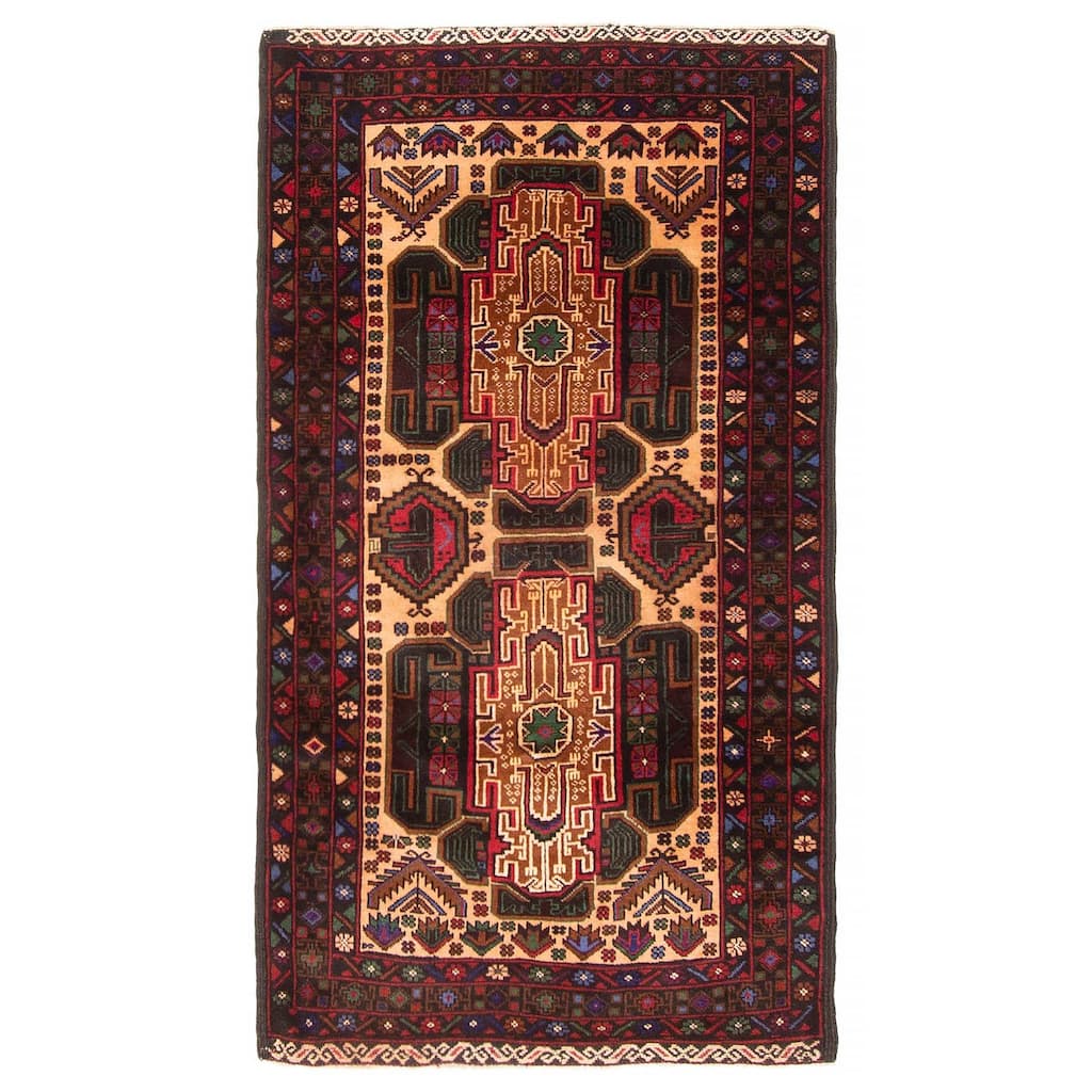 Teimani Brown Rug 2'8" x 4'9" - 2'8 x 4'9