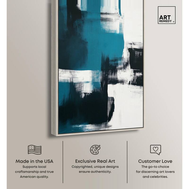 Weight of Teal Canvas by Art Remedy