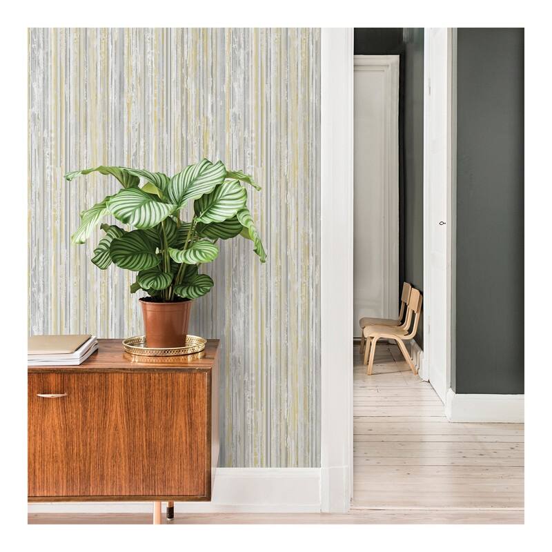 Advantage Savanna Sage Stripe Wallpaper - 21 x 396 x 0.025