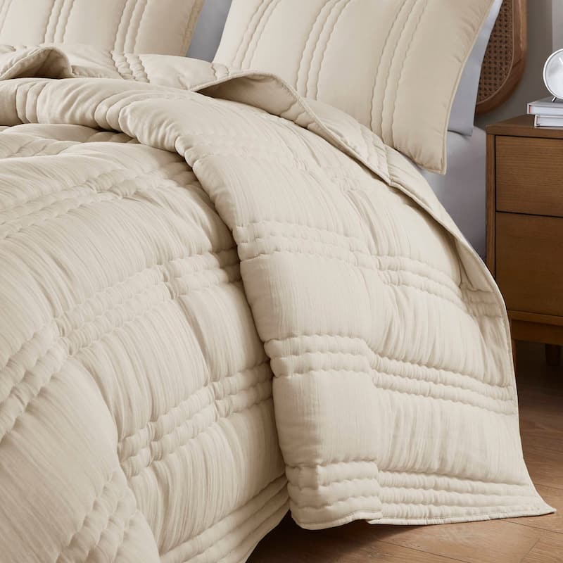 Intelligent Design Toren Poly Gauze Quilt Set