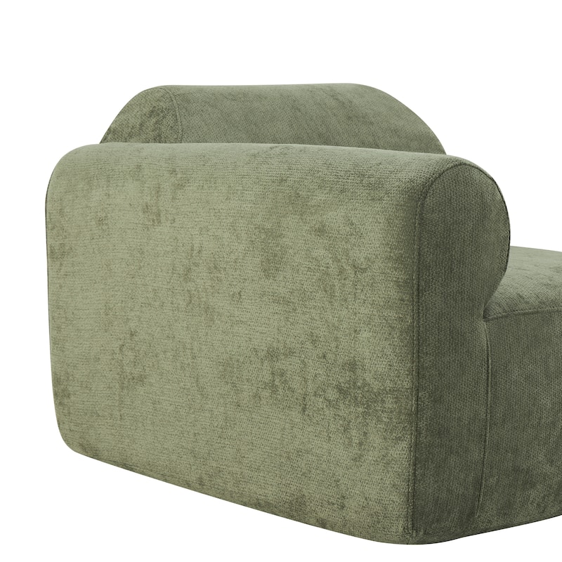 Christopher Knight Home - Modern Upholstered Curved Sectional Sofa with Deep Seat Ottoman