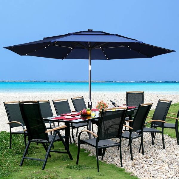 11Ft Outdoor Market Patio Umbrella with Solar LED Lights - Bed Bath & Beyond - 34156669 11Ft Outdoor Market Patio Umbrella with Solar LED Lights - Bed Bath & Beyond - 34156669