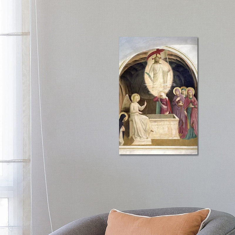iCanvas "The Resurrection Of Christ And The Pious Women At The Sepulchre, 1442" by Fra Angelico Canvas Print - 26x18x1.5