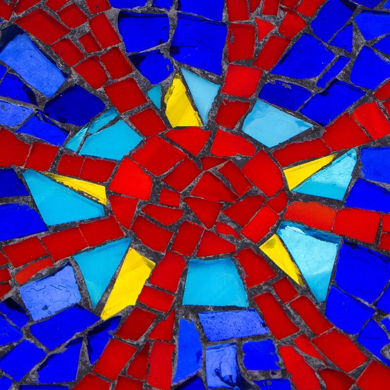Novica Handmade Star Of Hope Glass Mosaic Wall Art