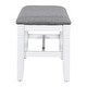 preview thumbnail 15 of 18, 6 Piece Dining Table Set, Wood Rectangular Dining Table with Upholstered Bench and 4 Dining Chairs, Kitchen Table Set