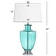 preview thumbnail 9 of 7, SAFAVIEH Lighting 30-inch Desiree Glass Seafoam Green Table Lamp (Set of 2) - 16"W x 16"D x 30"H
