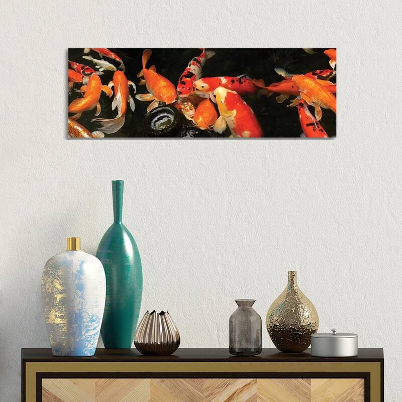 iCanvas "Colorful Koi Fish III" by Panoramic Images Canvas Print - 12x36x1.5