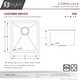 preview thumbnail 9 of 13, STYLISH 16 inch Graphite Black Stainless Steel 16G Undermount Bar Sink - 16" x 18" x 10"