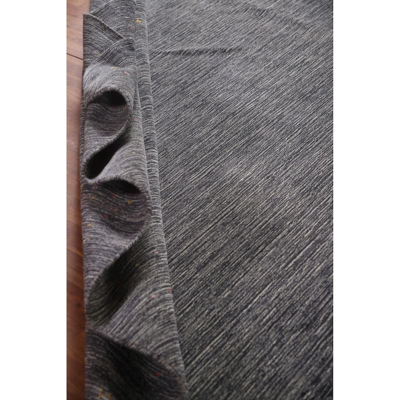 Striped Gabbeh Oriental Area Rug Wool Carpet - 8'9" x 11'6"