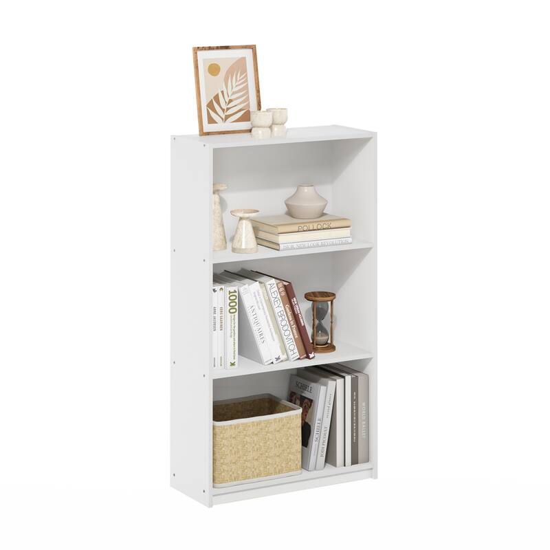 Furinno 99736 Basic 3-Tier Bookcase Storage Shelves