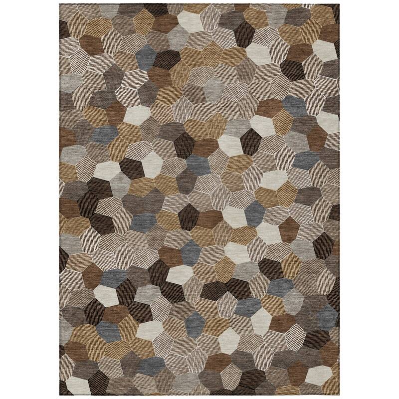 Machine Washable Indoor/ Outdoor Modern Loyd Chantille Rug