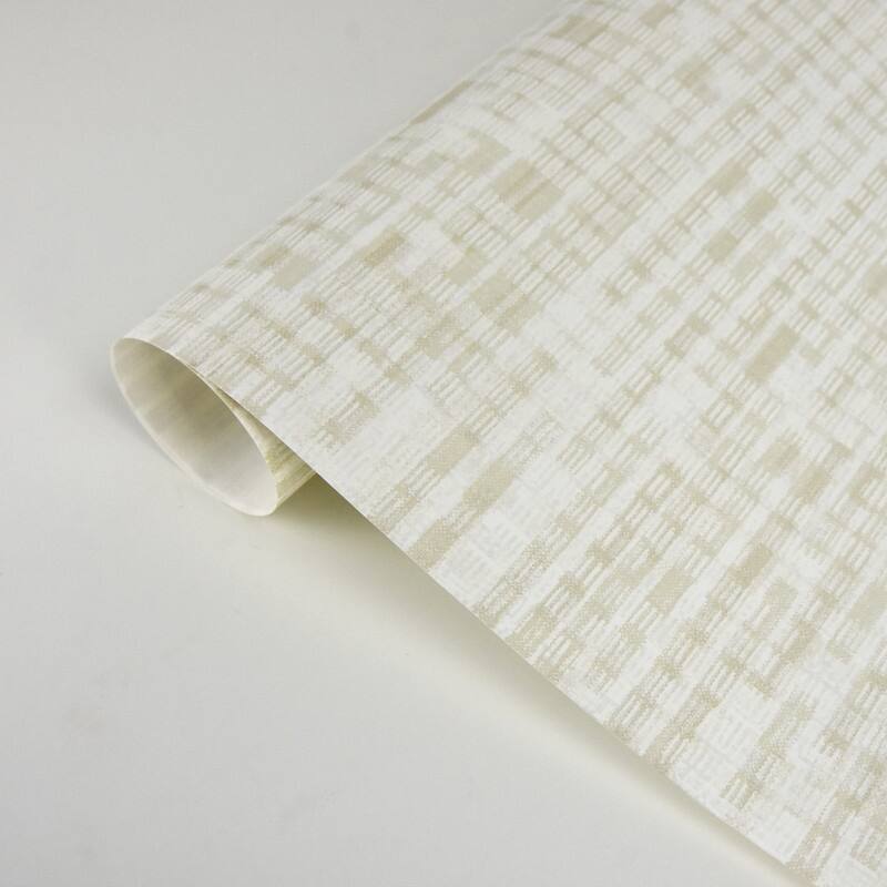 Brewster Clarice Cream Distressed Faux Linen Wallpaper - 21in x 396in x 0.025in