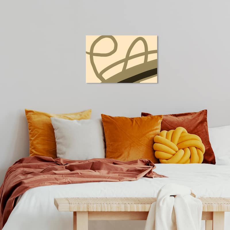 Wynwood Studio Canvas Abstract Abstract Writing Brown and Taupe Modern & Contemporary Wall Art Canvas Print - 16 x 24