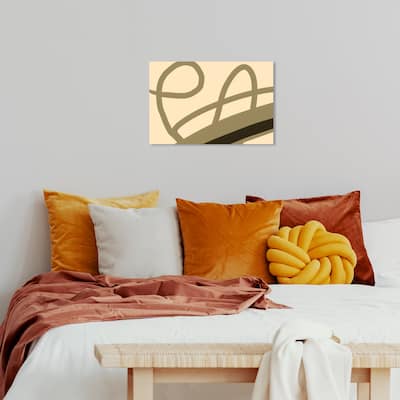 Wynwood Studio Canvas Abstract Abstract Writing Brown and Taupe Modern & Contemporary Wall Art Canvas Print