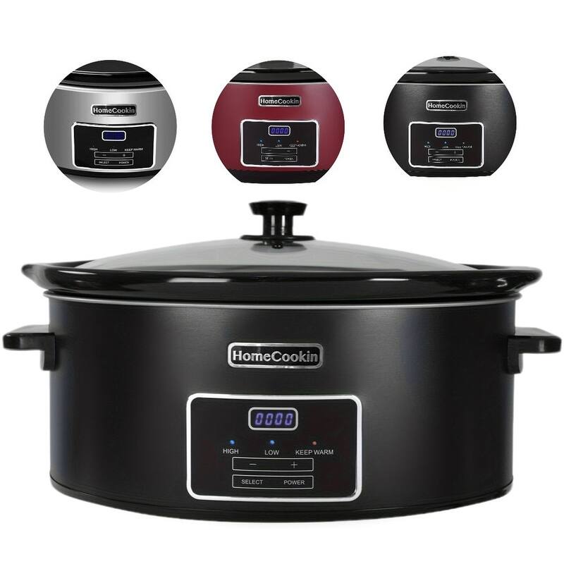 Homecookin 6,7 Quart Digital Display Programmable Slow Cooker