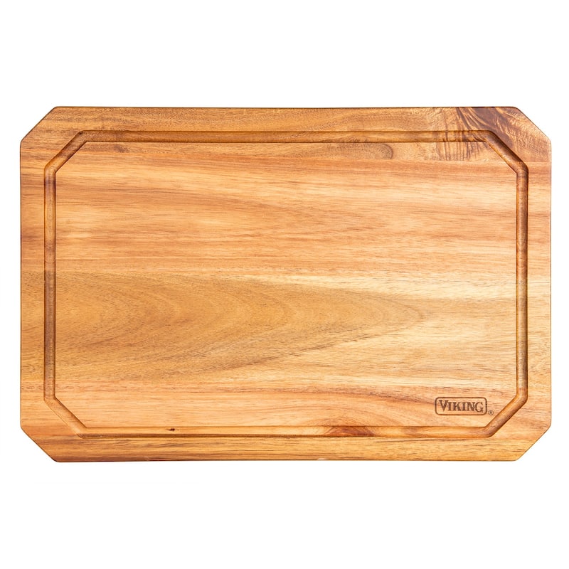 Viking Acacia Wood Carving Board with Juice Groove