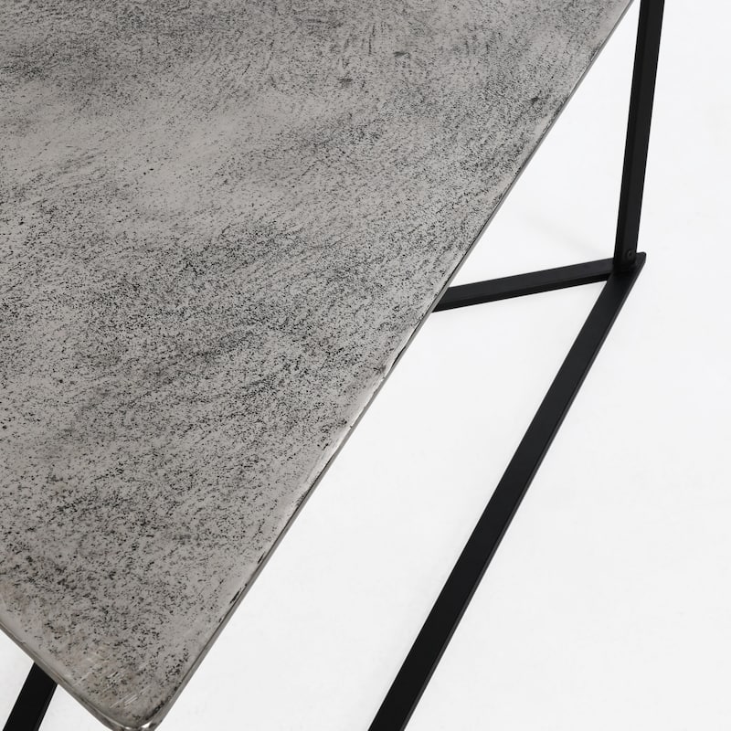 Classic Home Burton Metal Nesting Coffee Table in Black