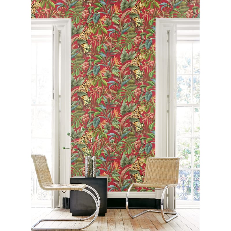 Daisy Bennett Designs Tropical Leopard Peel and Stick Wallpaper