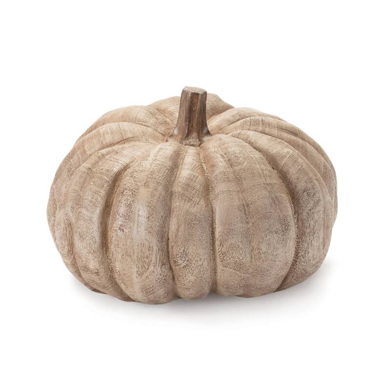 Textured Pumpkin Fall Harvest Decorations - 6" - Brown - Set of 2