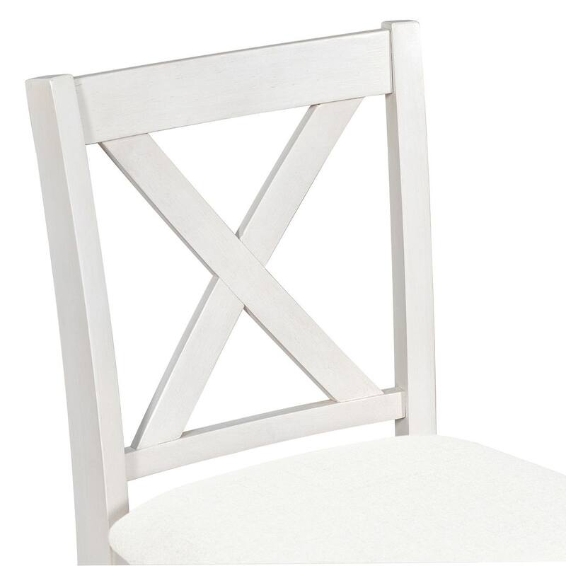 5 PCS Pub Sets For 4 Rustic Farmhouse Bar Table with 4 Stools