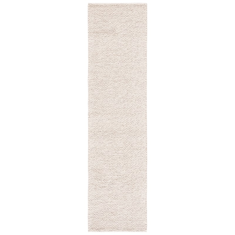 SAFAVIEH Handmade Natura Eduina New Zealand Wool Rug - 2'3" x 9' Runner - Beige/Ivory - Runner