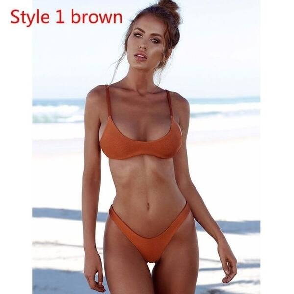 Sporlike Hot Bikinis Women Swimsuit 17 Summer Beach Wear Push Up Swimwear Female Bikini Set Halter Top Bathing Suits Swim Overstock