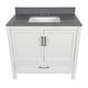 preview thumbnail 20 of 146, Nevado 37" Bathroom Vanity with Cultured Marble Vanity Top Sink in White with White Basin White - Galaxy Grey