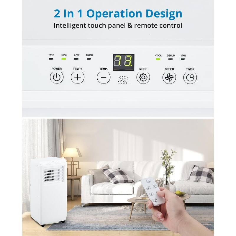 Portable Air Conditioner 3 in 1 with Remote Cool, 10000 BTU(ASHRAE)/6500 BTU (SACC)