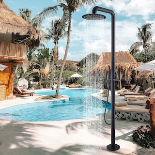 Rbrohant Freestanding Stainless Steel Outdoor Shower