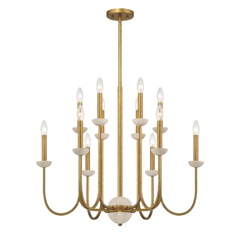 Oakhurst 12-Light Chandelier in Antique Gold