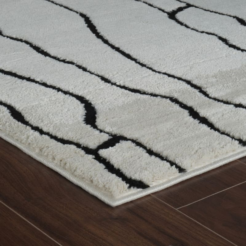 Distressed Abstract Modern Stain Resistant Woven Soft Area Rug