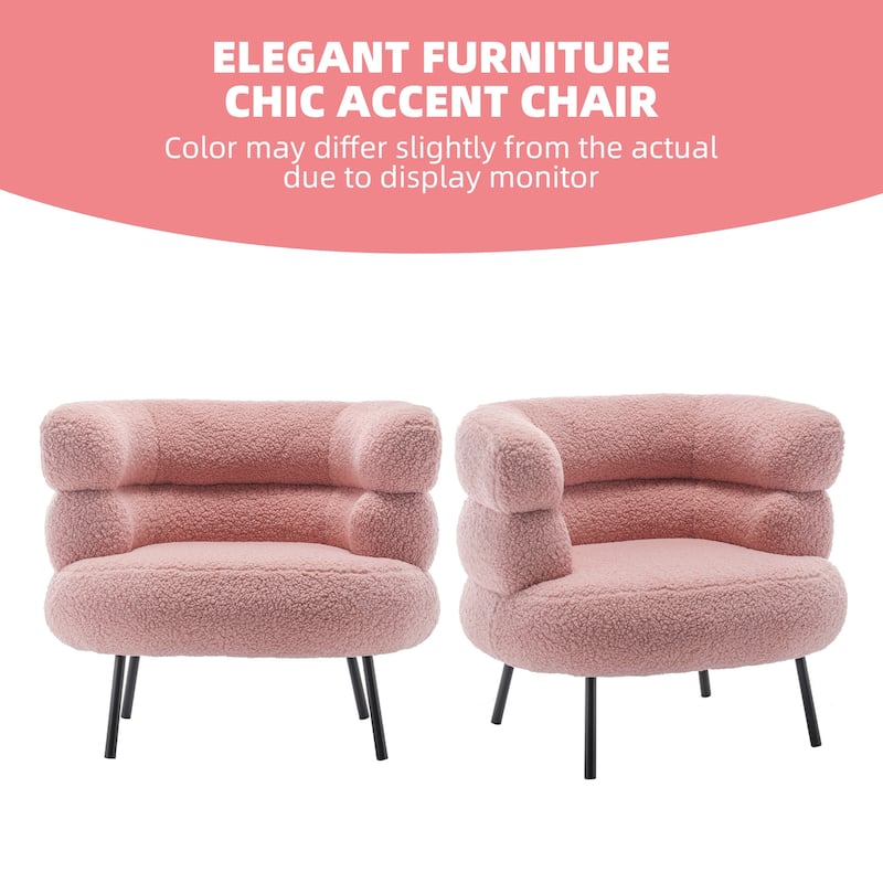 XINMICS Modern Accent Chair Upholstered Armchair for Living Room, Bedroom