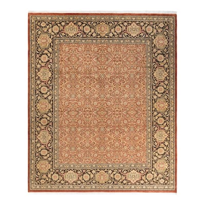 Overton Hand Knotted Wool Traditional Oriental Pink Area Rug - 8' x 10'