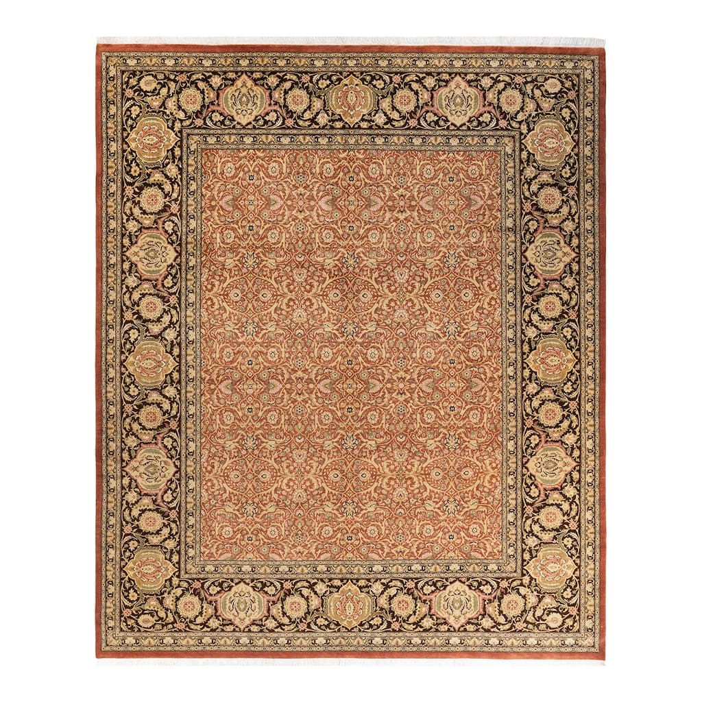 Overton Hand Knotted Wool Traditional Oriental Pink Area Rug - 8' x 10'