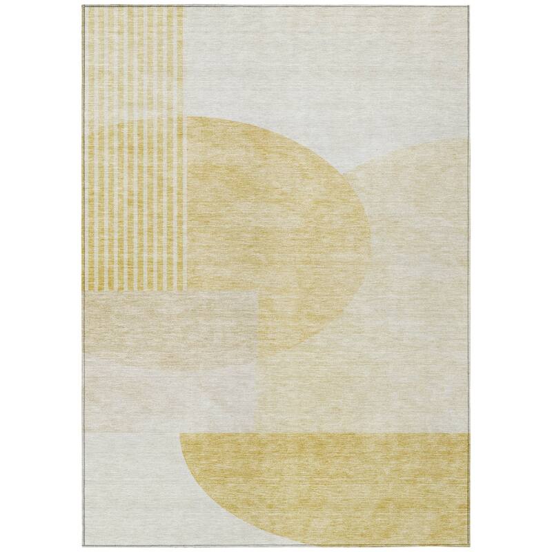HomeRoots Geometric Transitional Rectangle Outdoor Rug