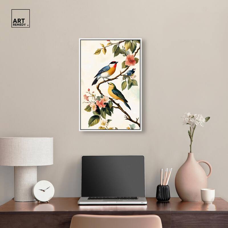Colorful Perch Canvas by Art Remedy
