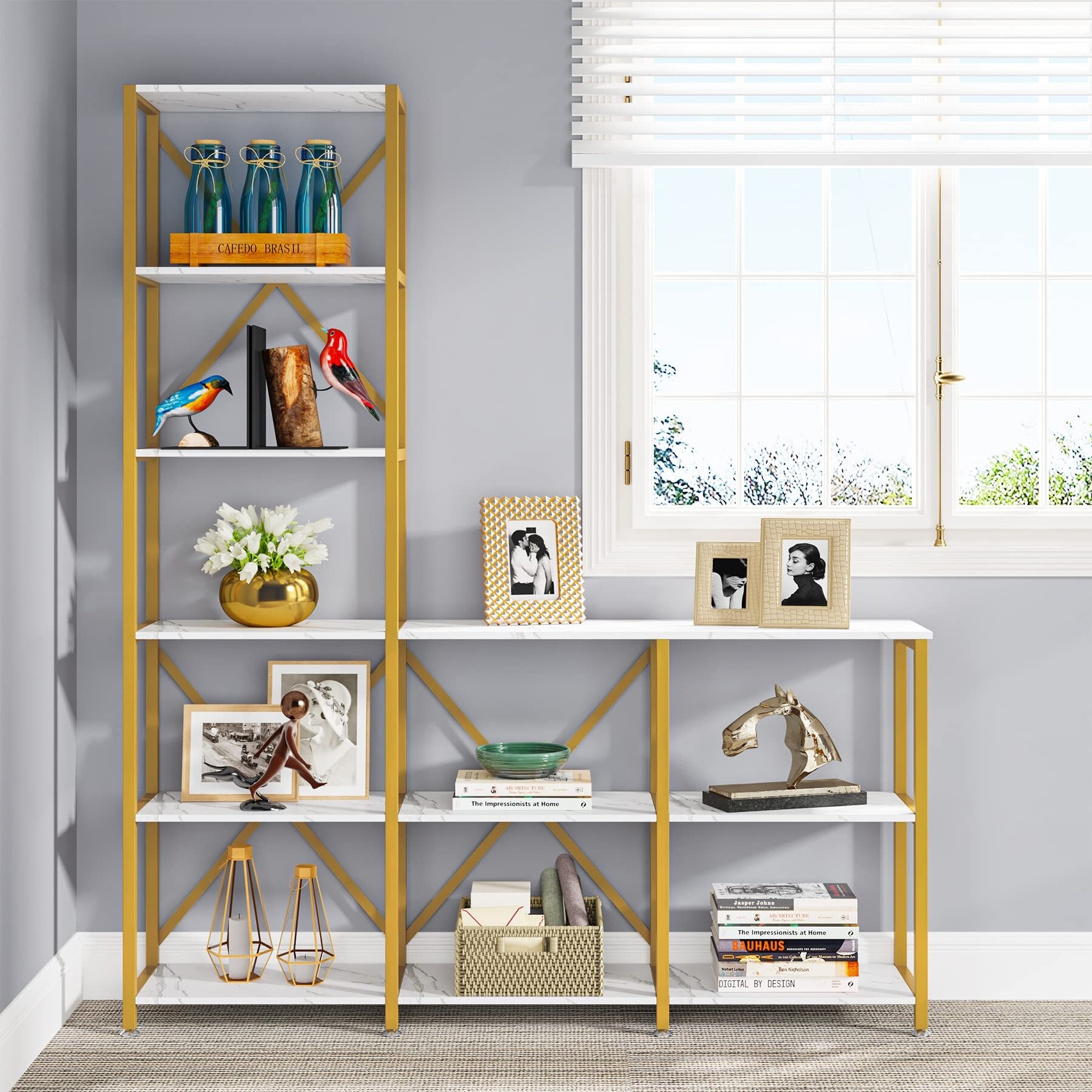 Gold corner best sale etagere