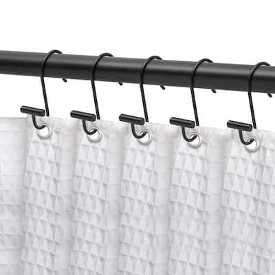 Utopia Alley Shower Rings Hooks, Shower Curtain Rings Hooks for Bathroom, Rust Resistant Shower Curtain Hooks Rings, Set of 12