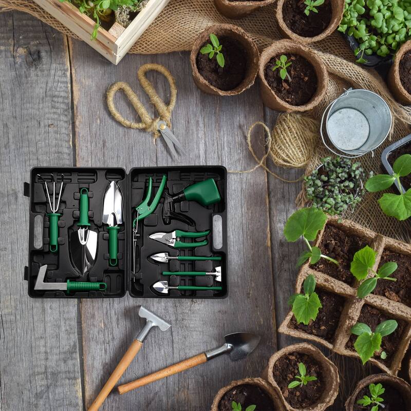 1 Set Garden Tool Set 10 Pieces Plastic Kit for Gardening Planting