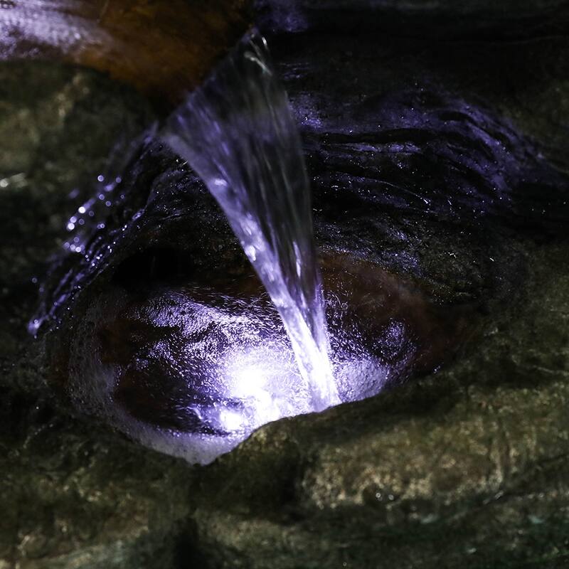 40-inch Cascading LED Waterfall Fountain