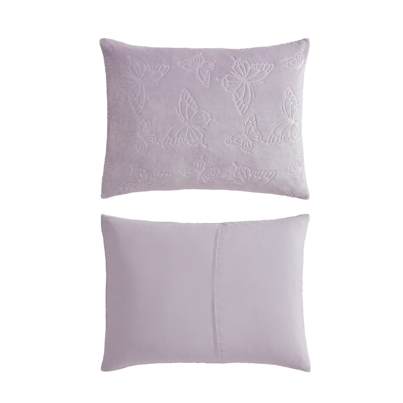Betsey Johnson Butterfly Embossed Purple Comforter Set