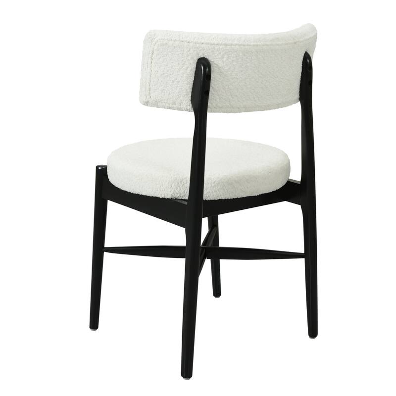 Roomfitters Mid-Century Modern Dining Chairs with Upholstered Seat & Back, Accent Kitchen Chairs (Set of 2)