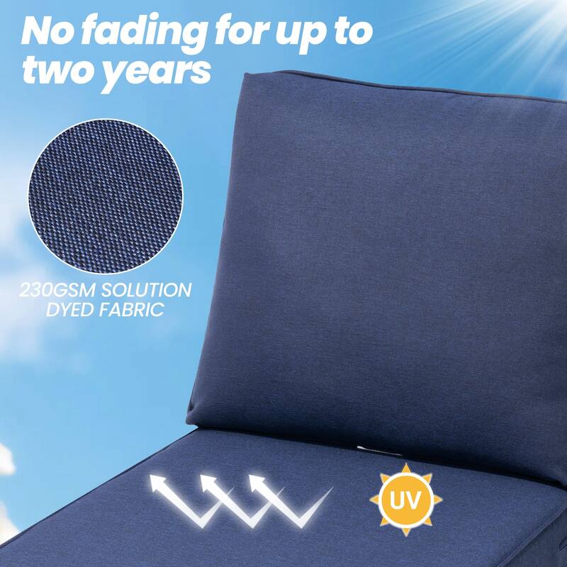 27.6 in W * 24.4 in D Outdoor Patio Deep Seat Cushion Chair Set