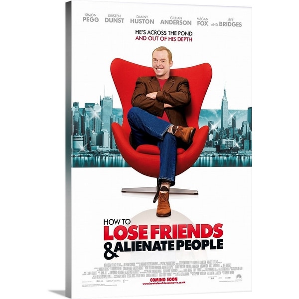 "How to Lose Friends and Alienate People - Movie Poster - UK" Canvas Wall Art