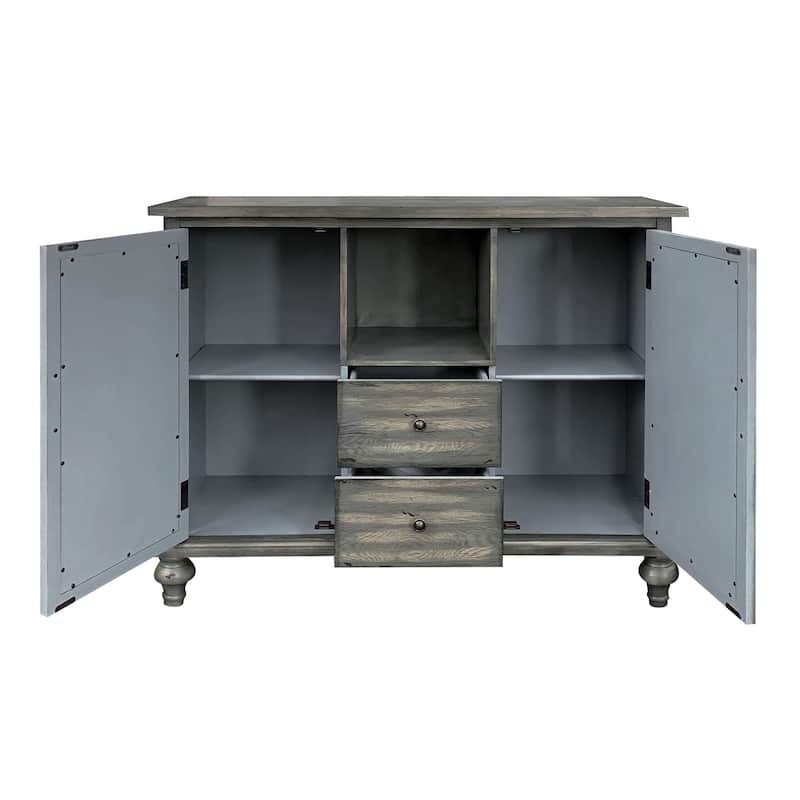 Rondeau Weathered Grey Console Table with 2-Door