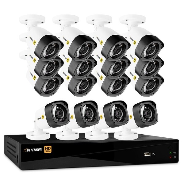 Shop Defender HD 1080p 16 Channel 2TB DVR Security System ...