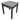 All-Weather Polystyrene Wood Layton side table Black & Grey